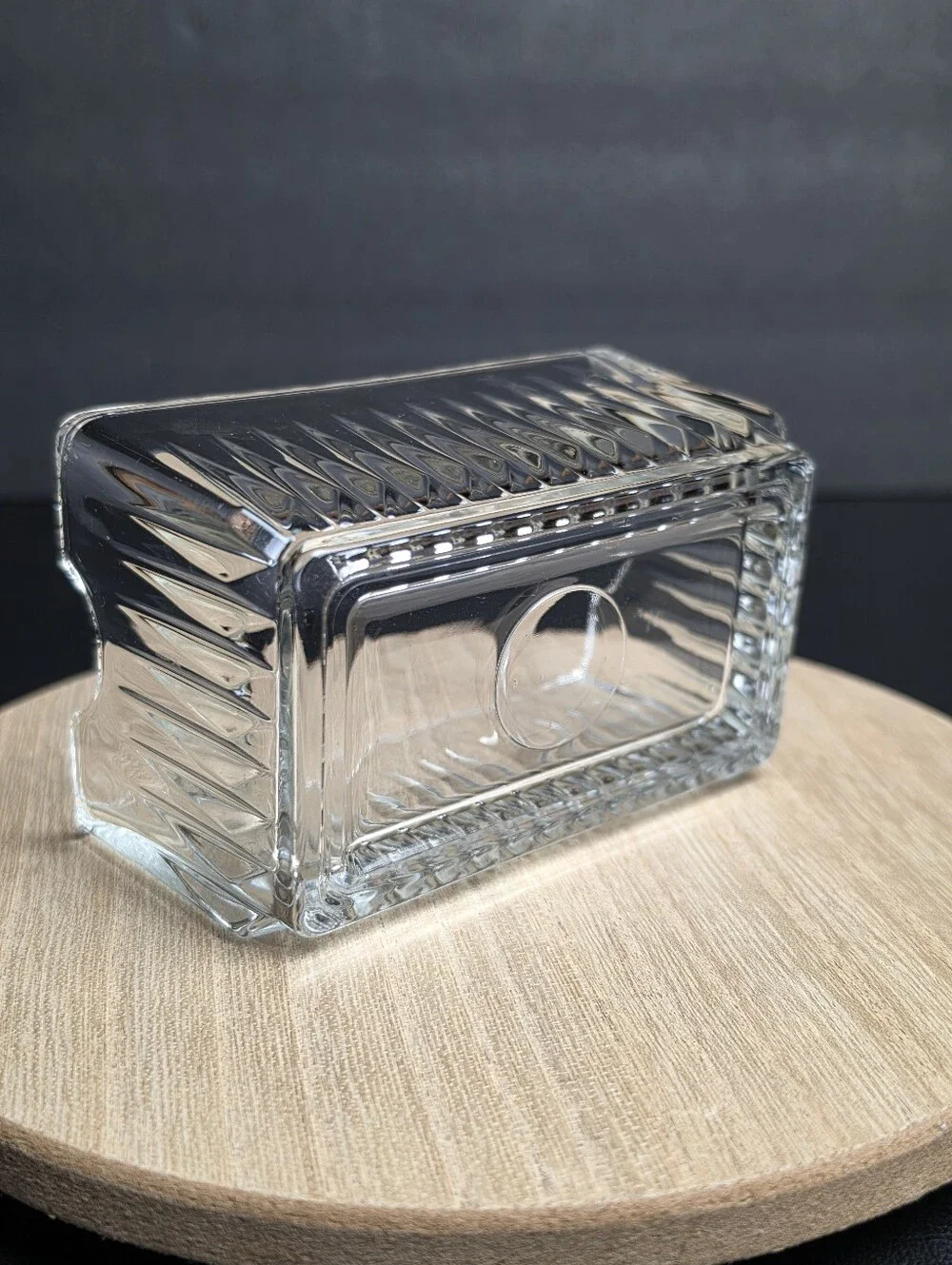 Libbey Sugar Sweetner Creamer Packet Holder Ribbed Glass 4